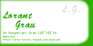 lorant grau business card